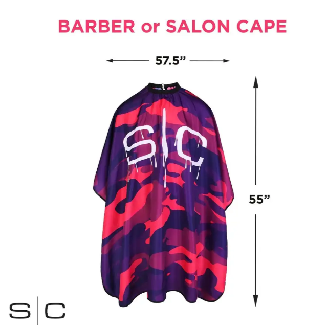 StyleCraft Waterproof Barber/Stylist Cape - Pink Camo