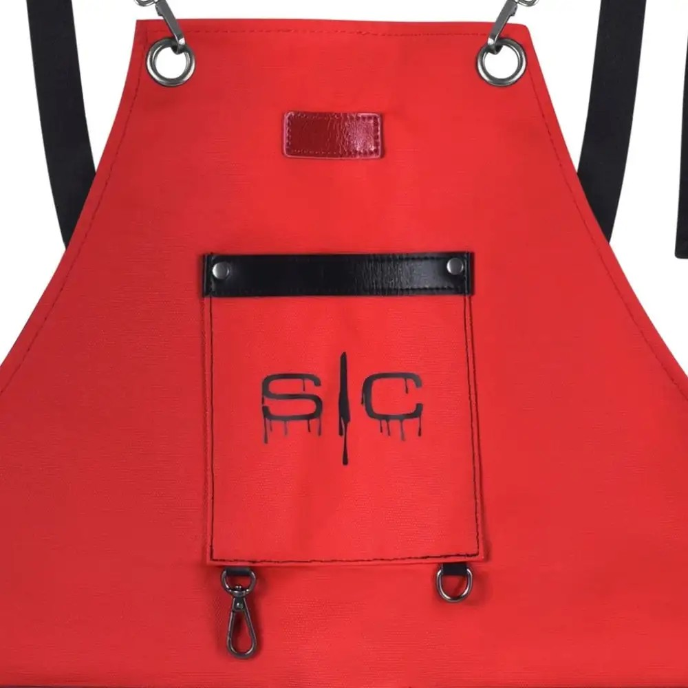 Gamma+ Stylecraft Heavy Weight Waterproof Barber/Salon Apron Red